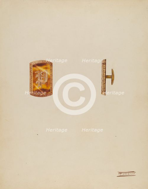 Cuff Buttons, 1935/1942. Creator: Frank Fumagalli.