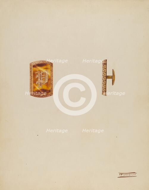 Cuff Buttons, 1935/1942. Creator: Frank Fumagalli.