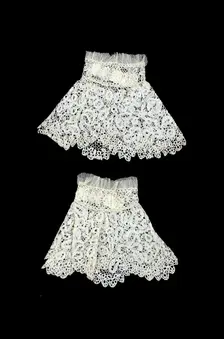 Cuffs, British, ca. 1850. Creator: Unknown
