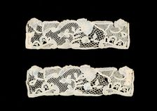 Cuffs, possibly Flemish, ca. 1860. Creator: Unknown