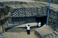 Cuicuilco circular pyramids built 600 years AD, then, about the year 400 AD were buried by the er…