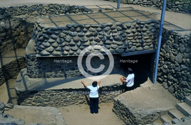 Cuicuilco circular pyramids built 600 years AD, then, about the year 400 AD were buried by the er…