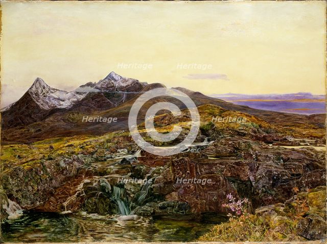 Cuillin Ridge, Skye, from Sligachan, 1855. Artist: John William Inchbold.