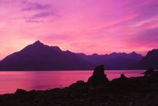 Cuillins from Elgol at Sunset, Skye, Scotland, 20th century. Artist: CM Dixon