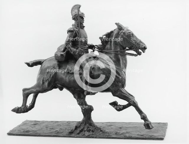 Cuirassier with Drawn Sword, modeled c. 1875 (cast after 1891). Creator: Jean Louis Ernest Meissonier.