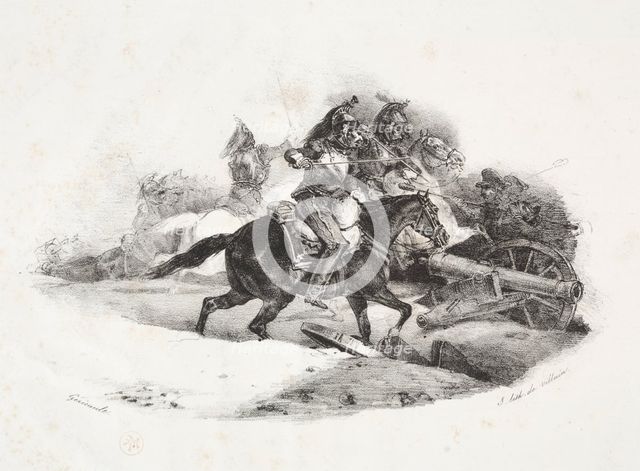 Cuirassiers chargeant une batterie dartillerie. Creator: Théodore Géricault (French, 1791-1824).
