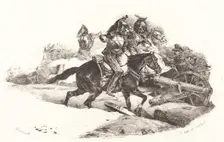 Cuirassiers Charging, 1823. Creator: Theodore Gericault