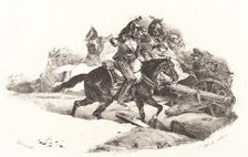 Cuirassiers Charging, 1823. Creator: Theodore Gericault