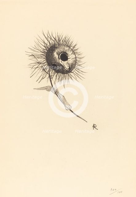 Cul-de-Lampe, 1890. Creator: Odilon Redon.