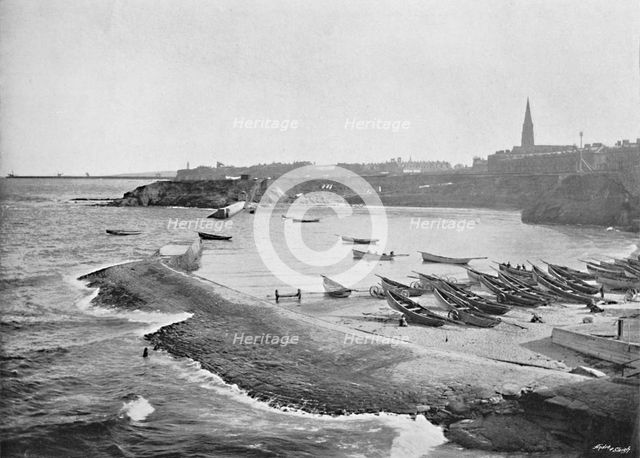 'Cullercoats Bay, Tynemouth', c1896. Artist: M Aunty.