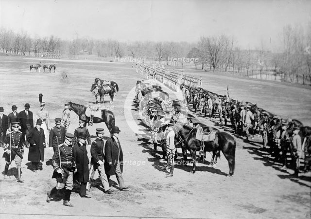 Culver Military Academy - Black Horse Troop, Personal Escort To Vice President Marshall at..., 1913. Creator: Harris & Ewing.