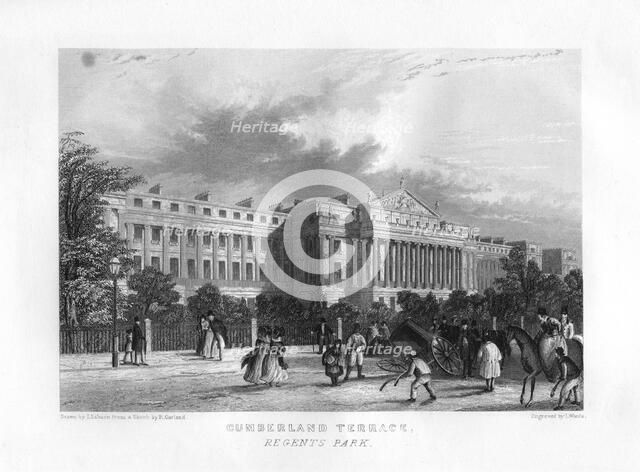 Cumberland Terrace, Regent's Park, London, 19th century.Artist: J Woods