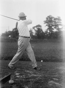 Cummins, Albert Baird, Governor of Iowa, 1902-1908; Senator, 1908-1926. Playing Golf, 1917. Creator: Harris & Ewing