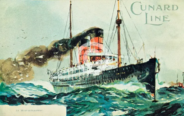 'Cunard Line, In Mid-Atlantic', c1900. Creator: Unknown.