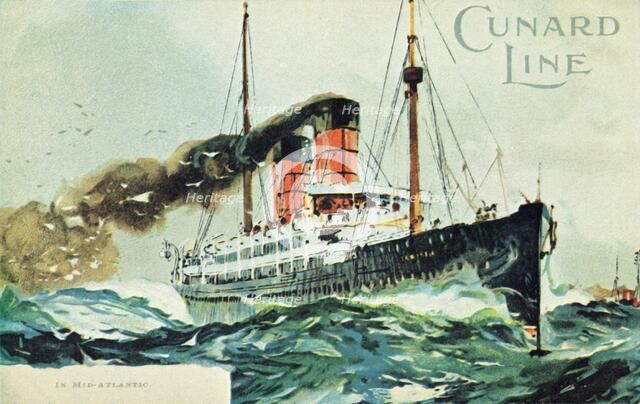 'Cunard Line, In Mid-Atlantic', c1900. Creator: Unknown.