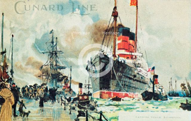 'Cunard Line, Landing Stage, Liverpool', c1900. Creator: Unknown.