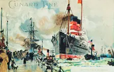 Cunard Line, Landing Stage, Liverpool c1900. Creator: Unknown
