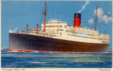 Cunard Line steamship RMS Franconia c1923-c1939.Artist: Kenneth Denton Shoesmith