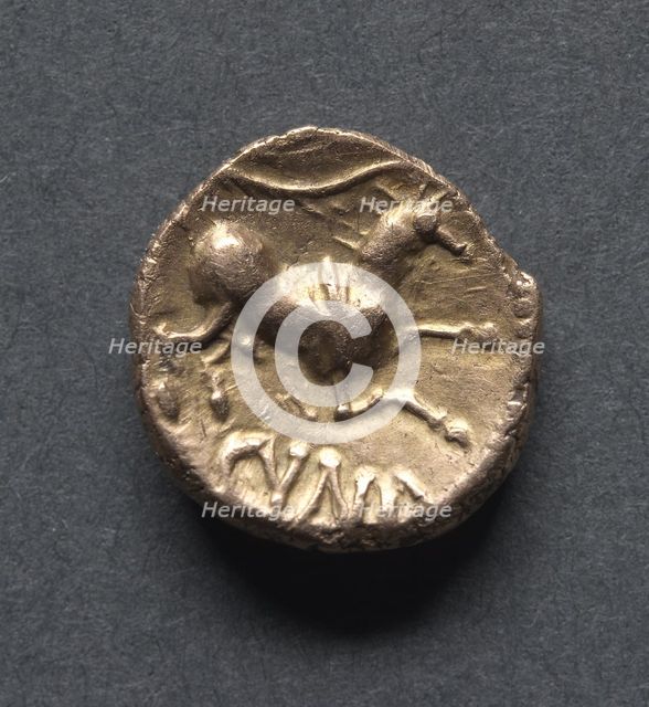 Cunobeline Quarter Stater (reverse), c. 10-40 A.D.. Creator: Unknown.