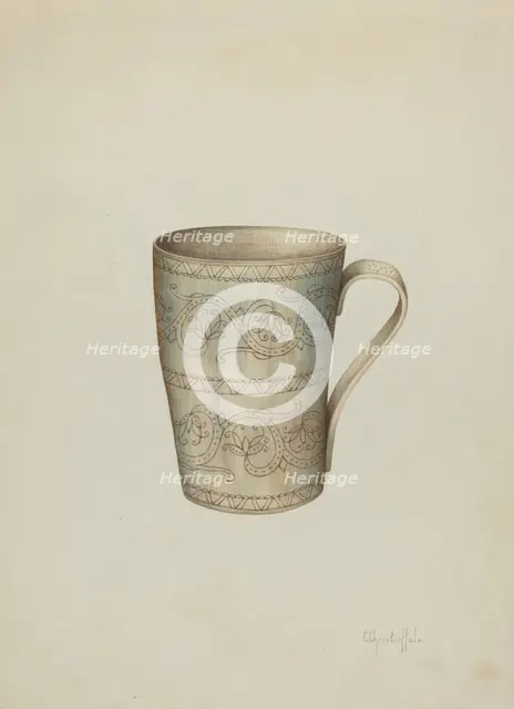 Cup of Horn, c. 1940. Creator: Cornelius Christoffels.