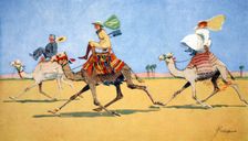 Cup and Ball-the camel's favourite game 1908. Creator: Lance Thackeray
