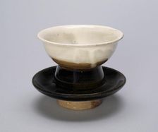 Cup and Cupstand, Song (960-1279) or Jin dynasty (1115-1234), c. 12th century. Creator: Unknown