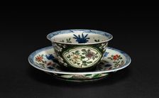 Cup and Saucer, 1662-1722. Creator: Unknown