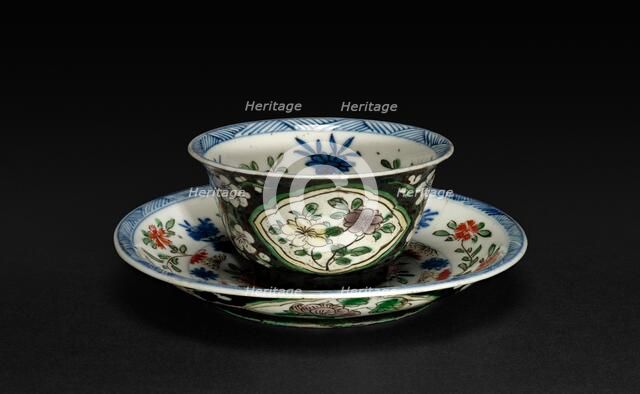 Cup and Saucer, 1662-1722. Creator: Unknown.