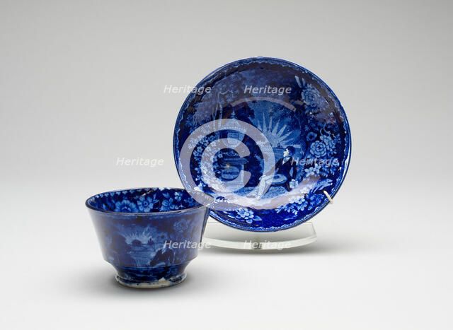 Cup and Saucer, 1825/30. Creator: Enoch Wood & Sons.