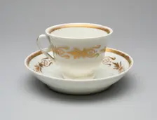 Cup and Saucer, 1826/38. Creator: Tucker Porcelain Factory