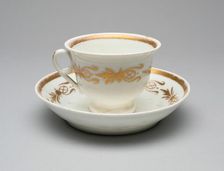 Cup and Saucer, 1826/38. Creator: Tucker Porcelain Factory