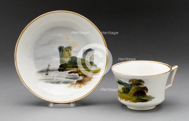 Cup and Saucer, Burslem, c. 1815. Creator: Wedgwood.