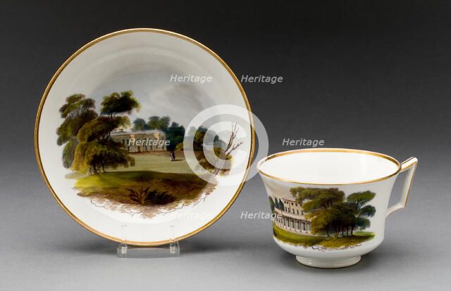 Cup and Saucer, Burslem, c. 1815. Creator: Wedgwood.