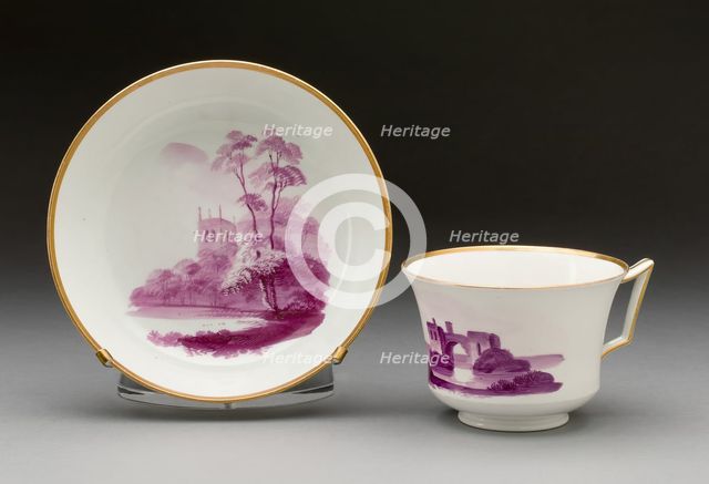Cup and Saucer, Burslem, c. 1820. Creator: Wedgwood.