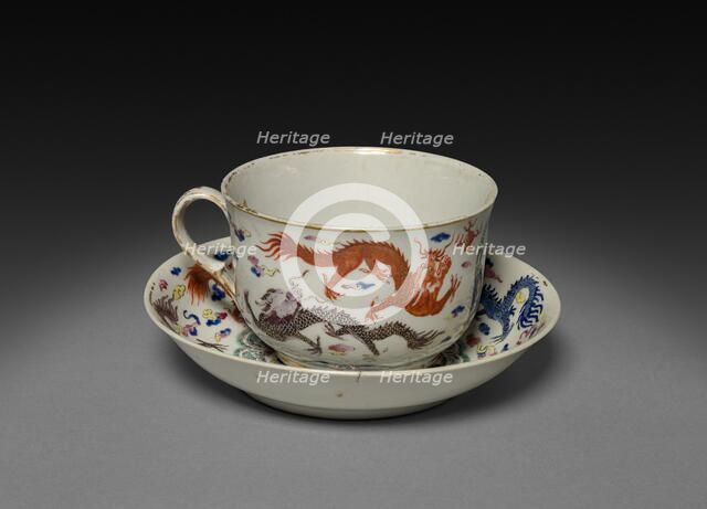 Cup and Saucer, c. 1750. Creator: Unknown.