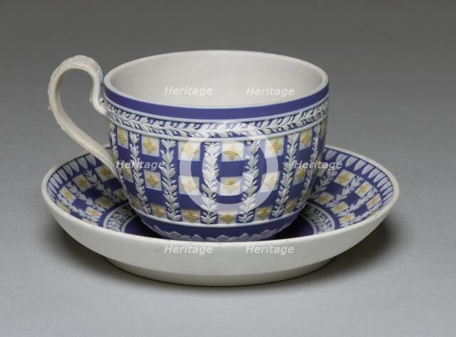 Cup and Saucer, c. 1784. Creator: Wedgwood Factory (British).