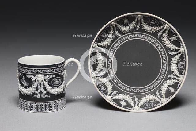 Cup and Saucer, c. 1790. Creator: Wedgwood Factory (British).