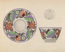 Cup and Saucer, c. 1936. Creator: Erwin Schwabe