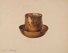 Cup and Saucer, c. 1940. Creator: Aaron Fastovsky