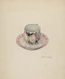 Cup and Saucer, c. 1940. Creator: William Ludwig