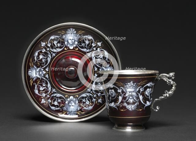 Cup and Saucer, c.1880-1900. Creator: Unknown.