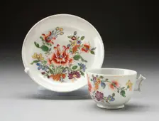 Cup and Saucer, Doccia, c. 1750/1800. Creator: Doccia Porcelain Factory