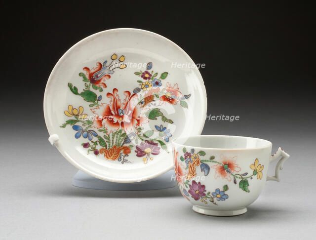 Cup and Saucer, Doccia, c. 1750/1800. Creator: Doccia Porcelain Factory.