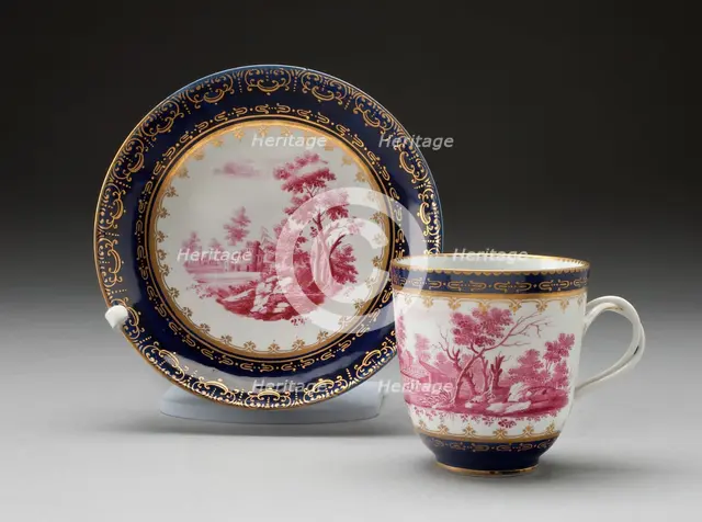 Cup and Saucer, Doccia, c. 1775. Creator: Doccia Porcelain Factory.