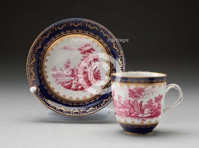 Cup and Saucer, Doccia, c. 1775. Creator: Doccia Porcelain Factory.