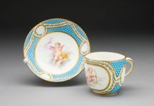 Cup and Saucer (from a tea service), Sèvres, 1770. Creators: Sèvres Porcelain Manufactory, Jacques Fontaine