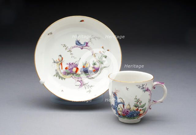 Cup and Saucer, Höchst, c. 1770. Creator: Höchst Factory.