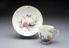 Cup and Saucer, Höchst, c. 1770. Creator: Höchst Factory