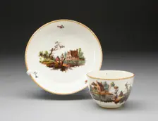 Cup and Saucer, Oude Amstel, 18th century. Creator: Amstel Porcelain Factory