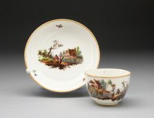 Cup and Saucer, Oude Amstel, 18th century. Creator: Amstel Porcelain Factory
